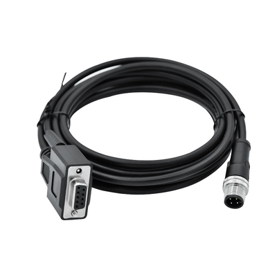 PVC와 DSUB 9 핀 여성 내수 케이블 연결기에 대한 IP68 M12 핀 수는 4명 케이블을 표현합니다
