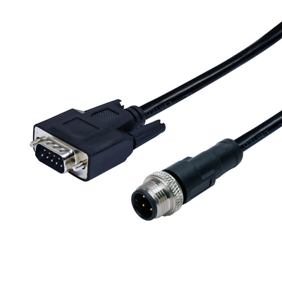 PVC와 DSUB 9 핀 여성 내수 케이블 연결기에 대한 IP68 M12 핀 수는 4명 케이블을 표현합니다
