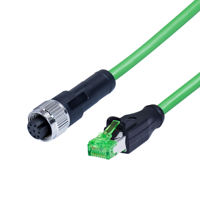 Rj45 플러그에 대한 Ｄ Ｘ 코드 4 핀 8 핀 남자 여성 방수 가요성 케이블 커넥터 IP68 M12
