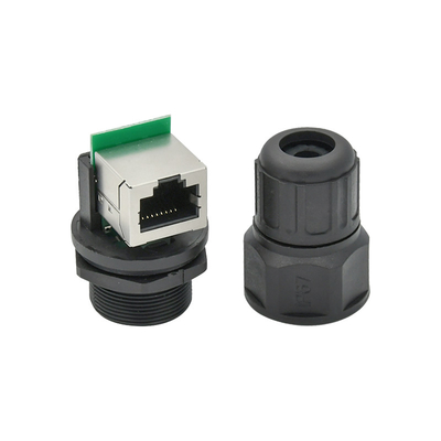 나사 조임 Rj45 패널 마운트 방수 커넥터 8P8C 방수 이서넷 커넥터