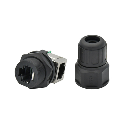 나사 조임 Rj45 패널 마운트 방수 커넥터 8P8C 방수 이서넷 커넥터