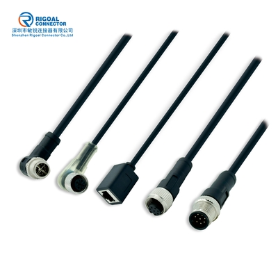 CE IP68 M5 M8 M12 방수 커넥터 3p 4p 5p 8p 12p 집회 성형된 패널 탑재