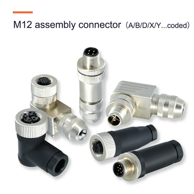 TPU/PA 커넥터 삽입 M12 방수 커넥터 등급 전류 4A 핀 3 4 5 6 8 12 17