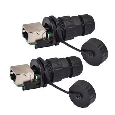 카트6a RJ45 카트6a 장비용 플라스틱 폐쇄 패널 커넥터 이더넷 LAN 케이블을 통해 방수