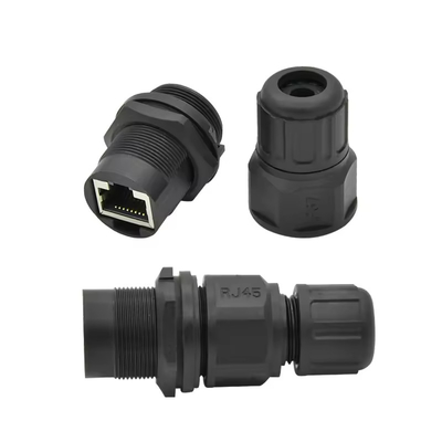 카트6a RJ45 카트6a 장비용 플라스틱 폐쇄 패널 커넥터 이더넷 LAN 케이블을 통해 방수