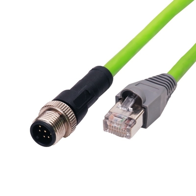 4A 정격 M12 to RJ45 커넥터 IP67 방수 수컷 암컷