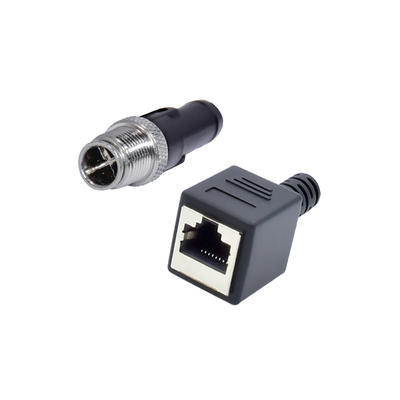 4A 정격 M12 to RJ45 커넥터 IP67 방수 수컷 암컷