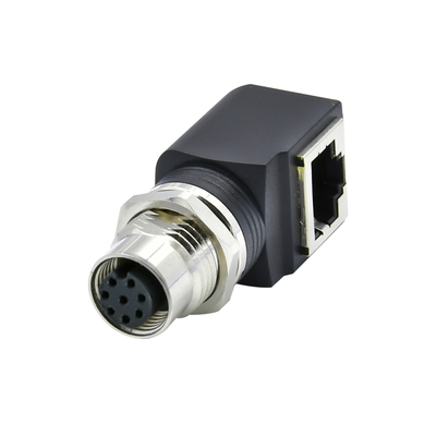 M12에서 RJ45 이더넷 커넥터 남성 여성 IP67 방수 3-17 핀