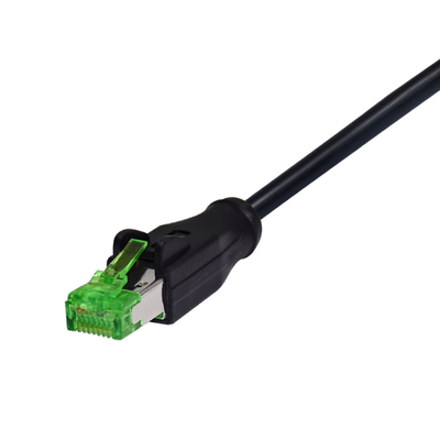 IP68 M12 X-Code to RJ45 Cat6 이더넷 케이블 1미터