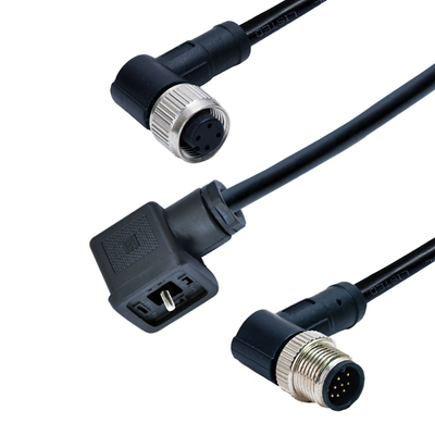 M12에서 솔레노이드 밸브 커넥터 IP67 방수 DIN 43650 A B C 타입