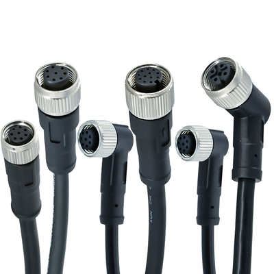 M12 남성에서 M8 남성 방수 커넥터 IP67 IP68 청동 접촉