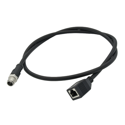 M12 X 코드-RJ45 Cat6 어댑터 10Gbps 방수 IP67