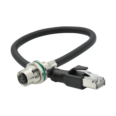 M12 이더넷 케이블 4pin 8pin D X 산업용 카메라 머신 비전 코드