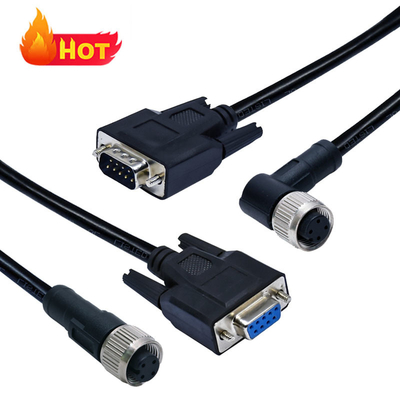 M12 to D-Sub 방수 커넥터 IP68 DB9 DB15 DB25 DB37