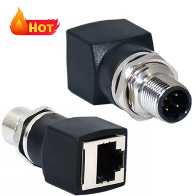 M12 X-코딩 암 RJ45 커넥터 IP67 IP68 방수
