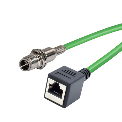 M12 8 핀 X 코딩 남성에서 RJ45 기가 비트 이더넷 케이블 IP67
