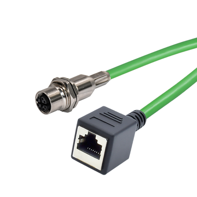 M12 8 핀 X 코딩 남성에서 RJ45 기가 비트 이더넷 케이블 IP67
