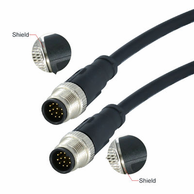 M12 방수 커넥터 3-17 핀 IP67 IP68 DIN 표준