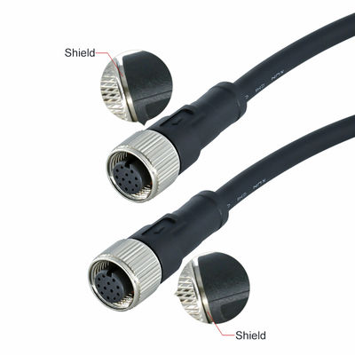 M12 방수 커넥터 3-17 핀 IP67 IP68 DIN 표준