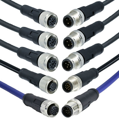 M12 방수 커넥터 IP68 3-17핀 수컷 암컷 스크류 타입 DIN