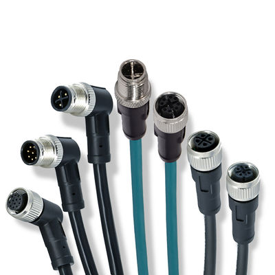 M12 방수 커넥터 IP67 IP68 수컷 암컷 3-24핀 DIN IEC61076