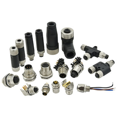 M12 방수 커넥터 IP67 IP68 수컷 암컷 3-24핀 DIN IEC61076