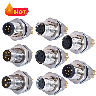 Rigoal IP67/IP68 M8 250V 등급 전압 및 청동 금판 접촉과 함께 방수 원형 연결 장치