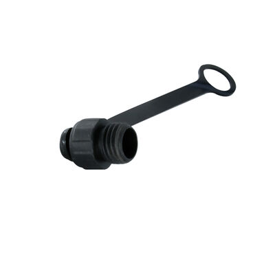 M8 커넥터 더스트 커버 (체인 포함) - 암수 플러그 및 소켓 보호용 플라스틱 블랙 커버