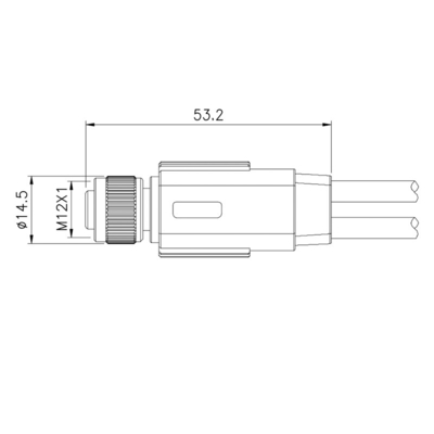 IP68 Sensor/ 작동기 연결기 Ｙ 분배기 5 핀 플러그 M12 케이블을 방수 처리하세요