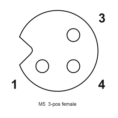 여성 3 핀은 와이어 커넥터를 방수 처리합니다, 4P 5P가 케이블 커넥터를 표현합니다