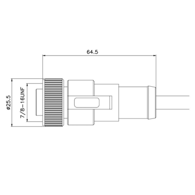 13A 300V 7/8 &quot; 방수 암놈 커넥터  3 4 5 핀 12 밀리미터 측정