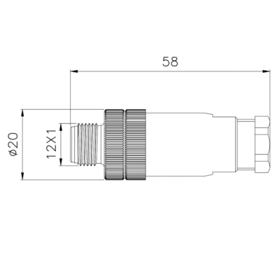 자동화를 위한 쿠스킨 M12 곧은 방수 라운드 연결기 4A AWG24