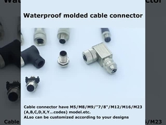 CE IP68 M5 M8 M12 3p,4p,5p,8p,12p 집회 성형된 패널은 전체 직렬 커넥터를 탑재합니다